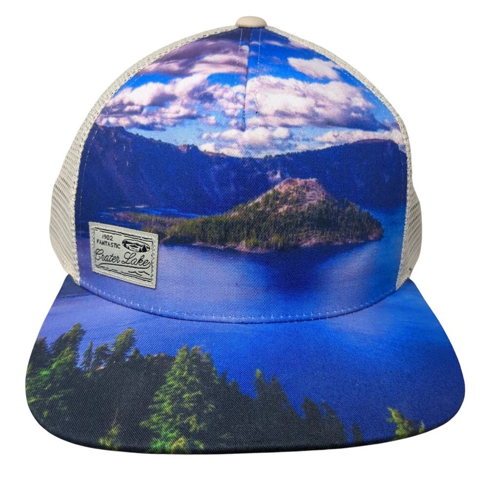 Crater Lake Trucker Hat Multicolor One Size Adjustable Mesh Back National Parks